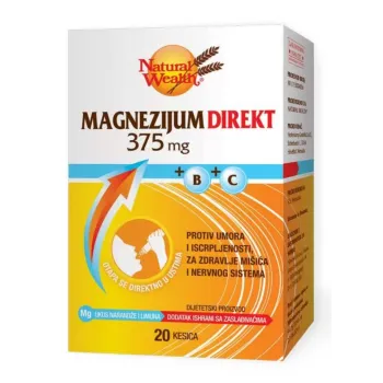 Natural Wealth Magnezijum Direkt 375mg+Vit B+Vit C 20 Kesica