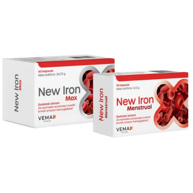 New Iron Max 60 Kapsula + New Iron Menstrual 10 Kapsula