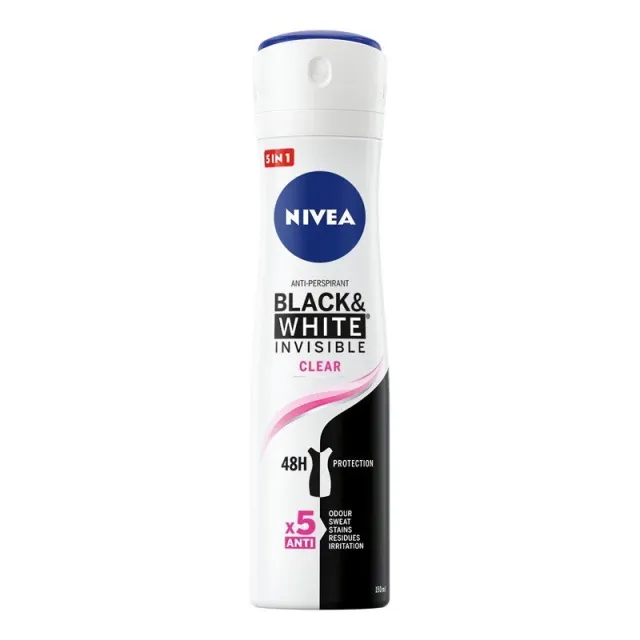Nivea Black & White Invisible Dezodorans 150Ml