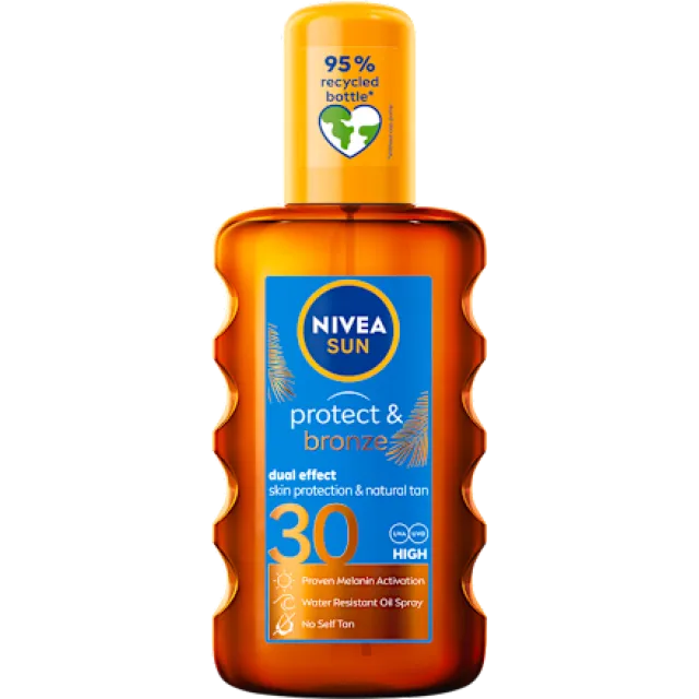 Nivea Sun Protect&Bronze Ulje Za Zaštitu Od Sunca U Spreju I Prirodno Tamnjenje Spf30 200 Ml