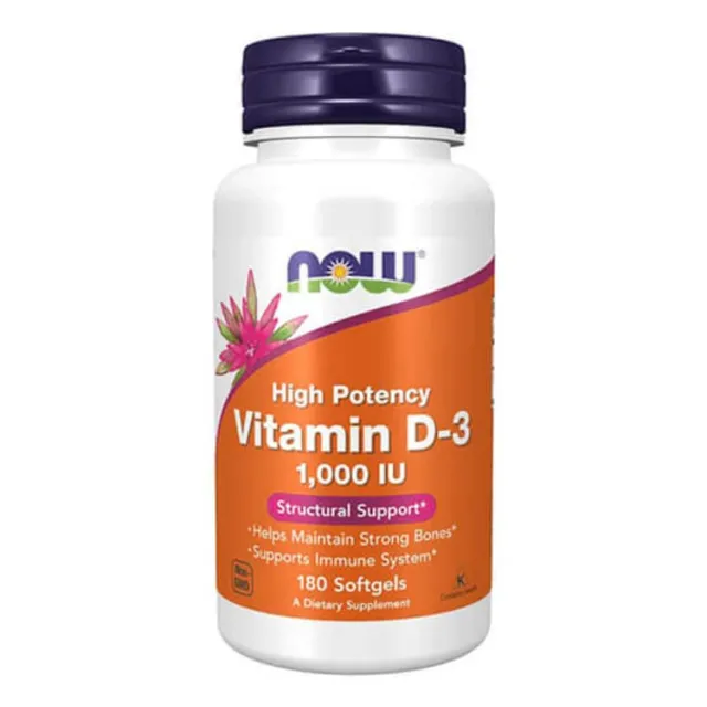 Now Vitamin D3 1000 Iu 180 Kapsula