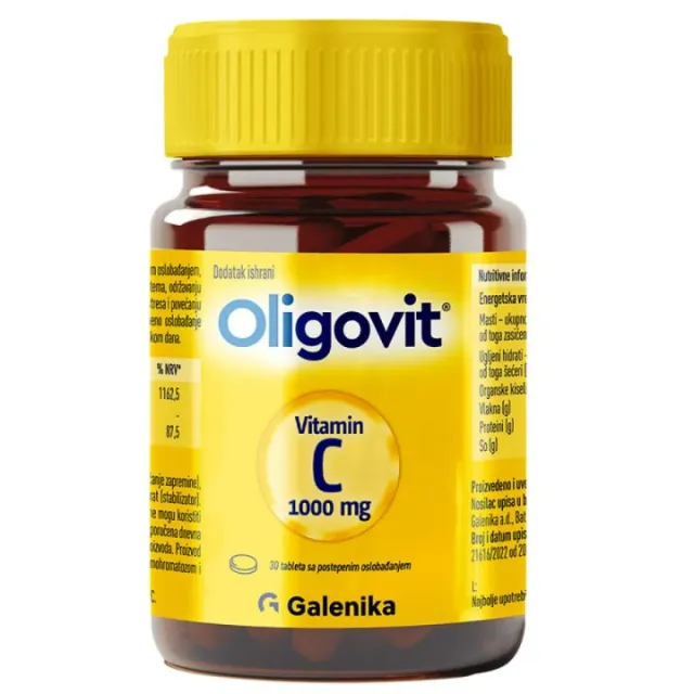 Oligovit Vitamin C 1000 Mg 30 Tableta