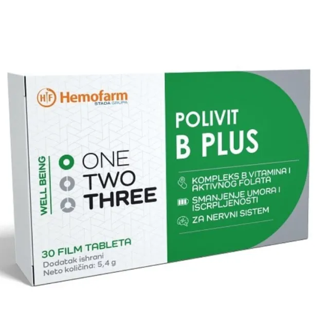 One Two Three Polivit B Plus 30 Tableta