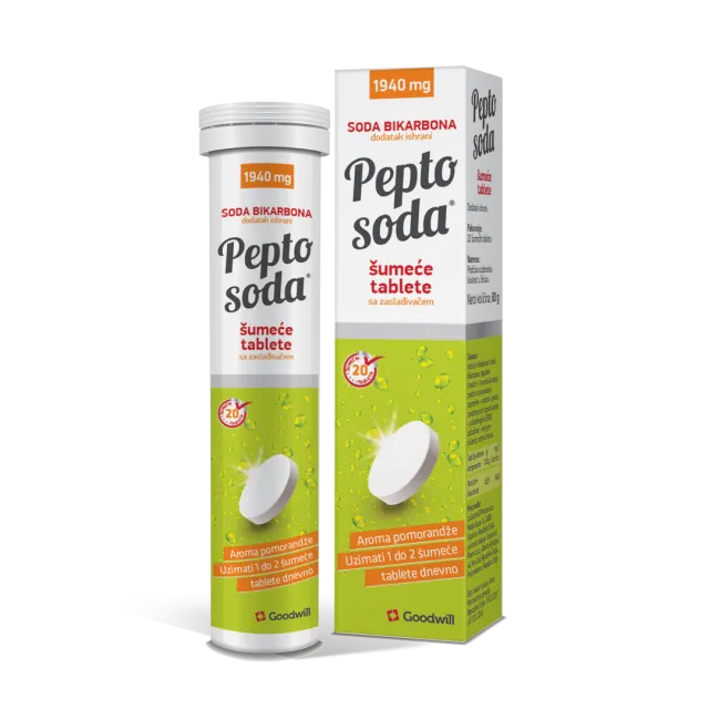 Pepto Soda 20 Šumećih Tableta Pomorandža