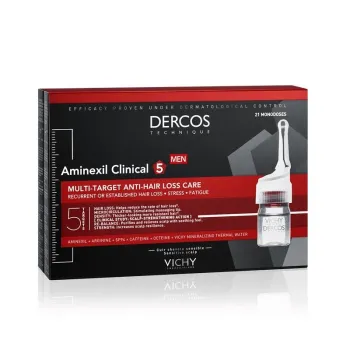 Vichy Dercos Aminexil Clinical 5 Ampule Protiv Opadanja Kose Za Muškarce 21 Ampula
