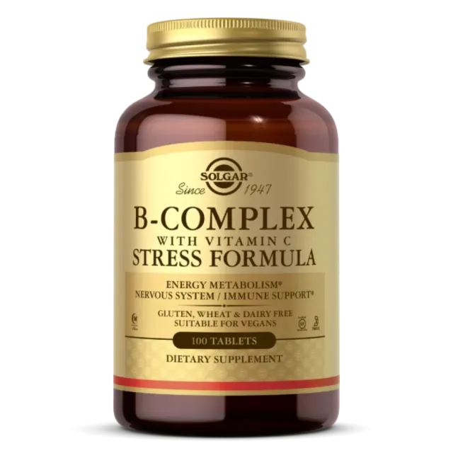 Solgar Vitamin B Complex Sa Vitaminom C 100 Tablete