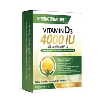 Strong Nature Vitamin D3 4000 IU 30 Kapsula 