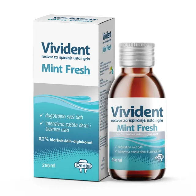 Vivident Mint Fresh Rastvor 250 Ml